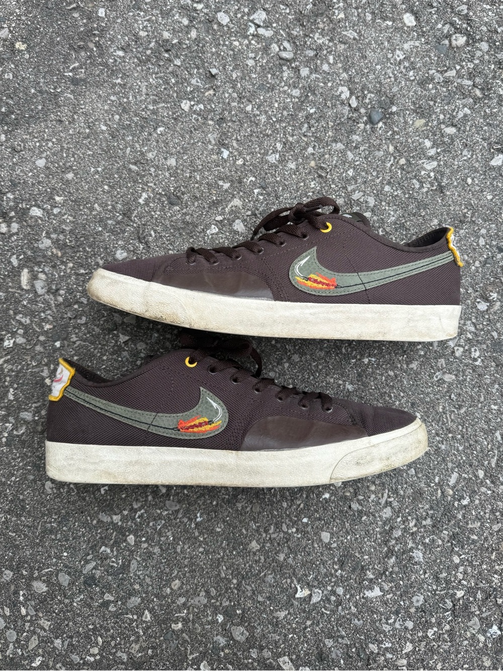 Nike SB Blazer Daan Vander Linden Signature Brown Low-Top Skate Sneakers Fishing